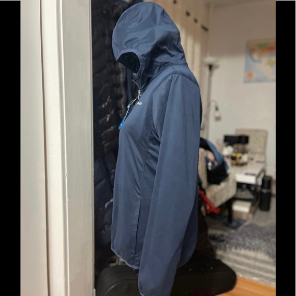 NWT Girl's X-Larg Columbia Reversible White Trail II Hooded Reversible Jacket - Picture 6 of 10